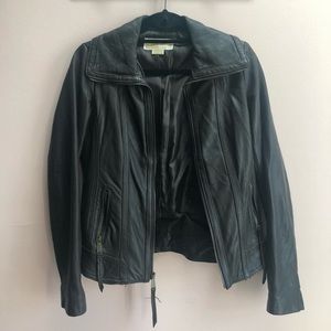 Michael Kors Brown Leather Jacket